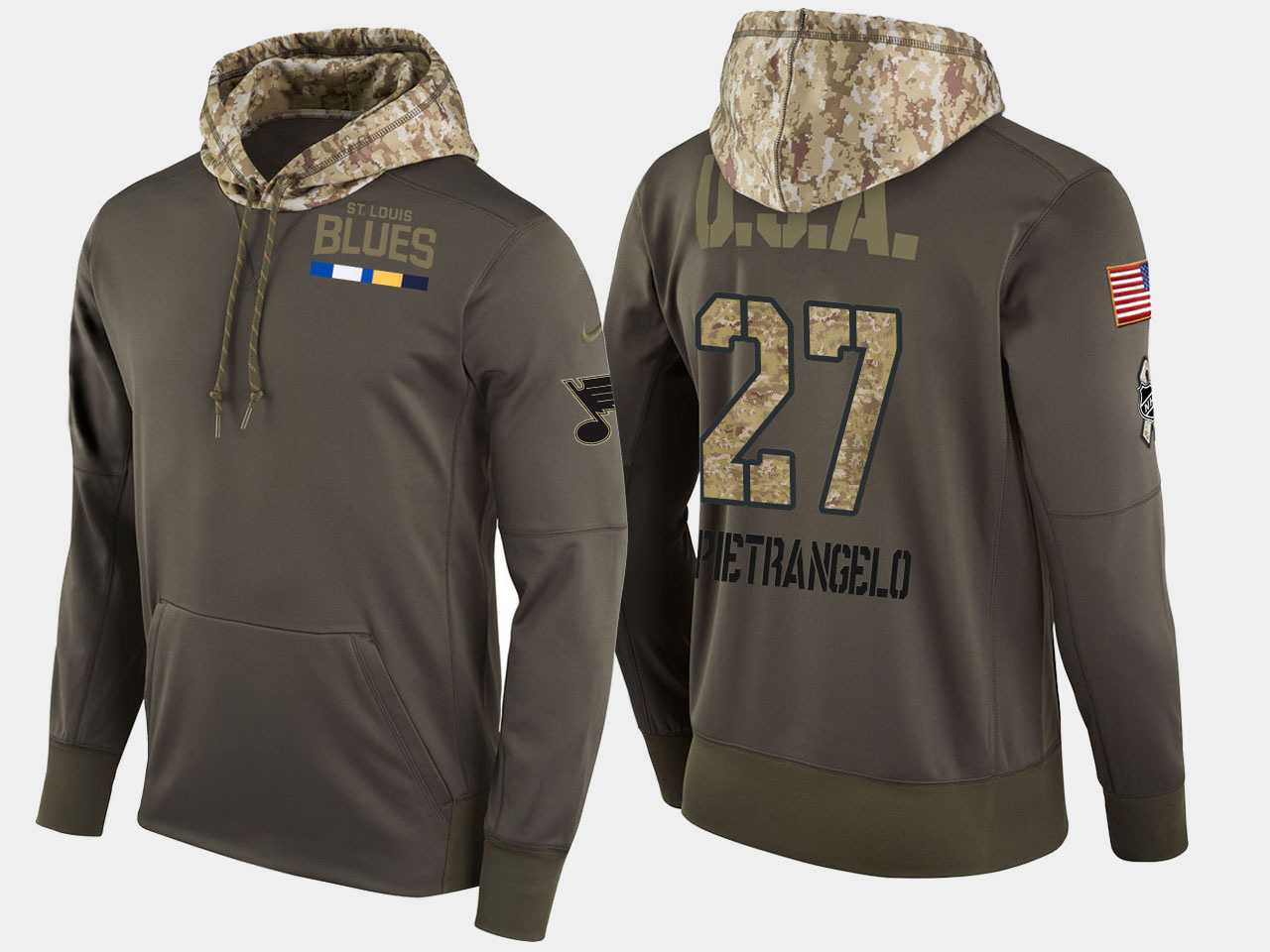 Nike Blues 27 Alex Pietrangelo Olive Salute To Service Pullover Hoodie,We sell and wholesale Nike Blues 27 Alex Pietrangelo Olive Salute To Service Pullover Hoodie on line form chian!
